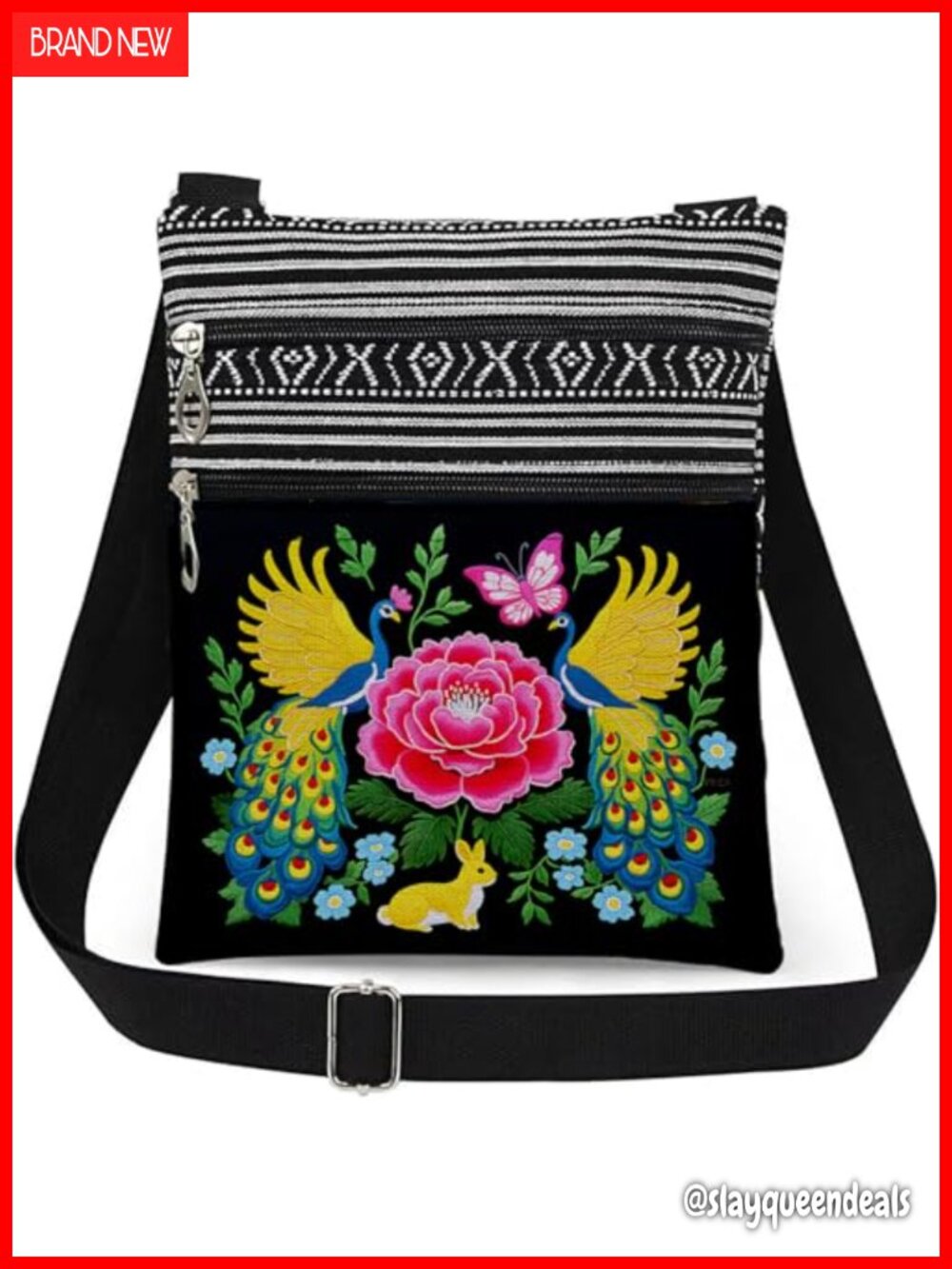 Crossbody Bag Adjustable Strap Messenger Zipper Lightweight Shoulder Handbag